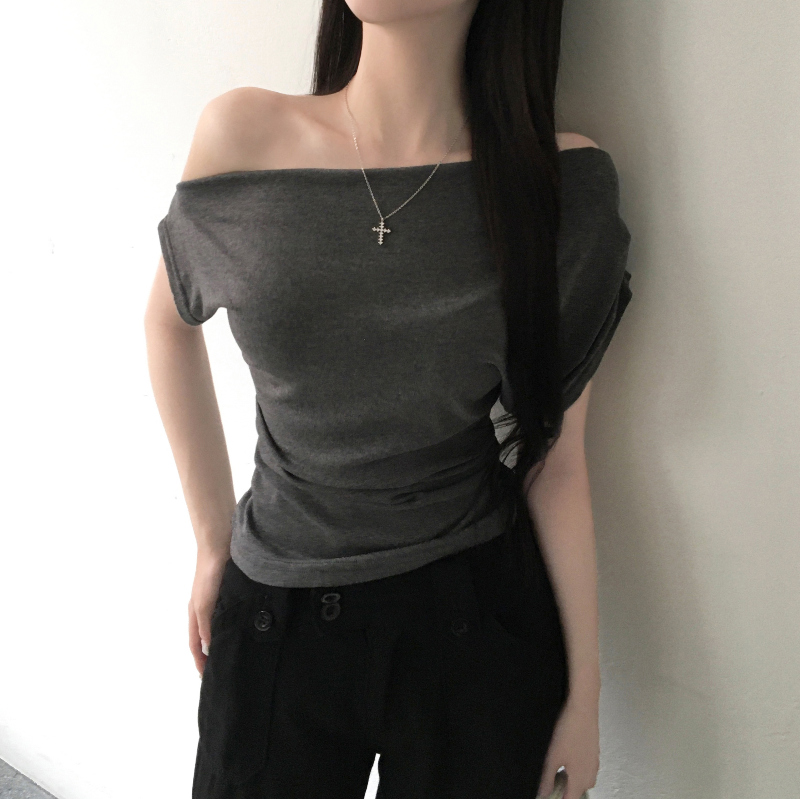 반팔 티셔츠 모델 착용 이미지-S1L32