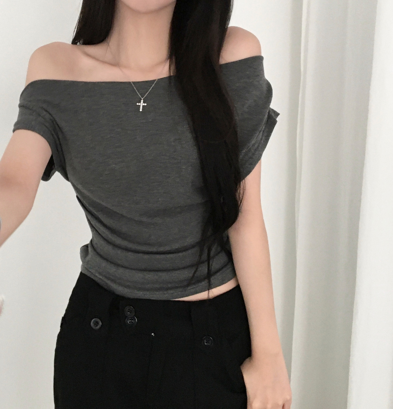 반팔 티셔츠 모델 착용 이미지-S1L39