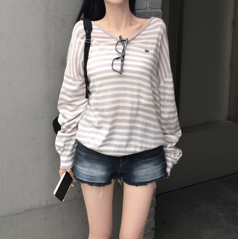 긴팔 티셔츠 모델 착용 이미지-S1L21