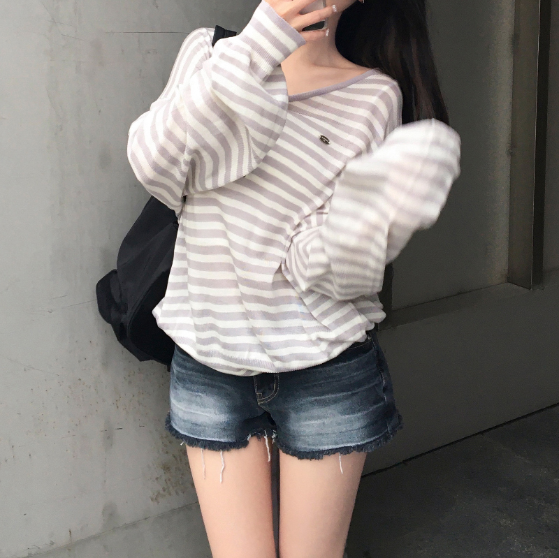 긴팔 티셔츠 모델 착용 이미지-S1L19