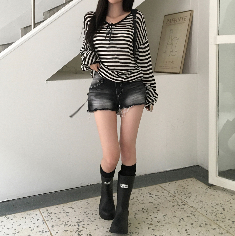 긴팔 티셔츠 모델 착용 이미지-S1L28