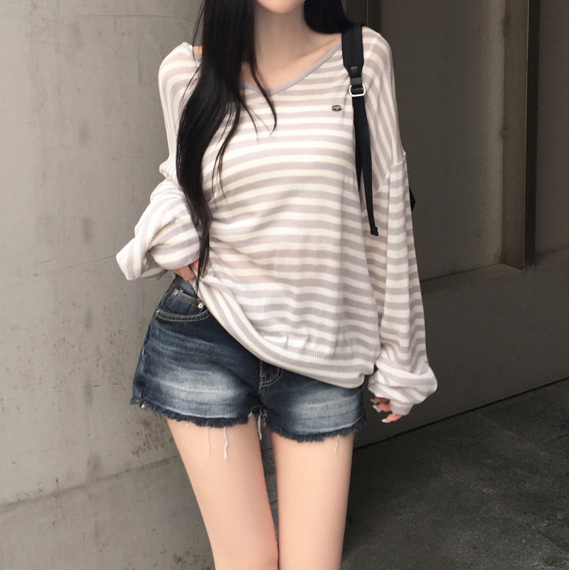 긴팔 티셔츠 모델 착용 이미지-S1L20