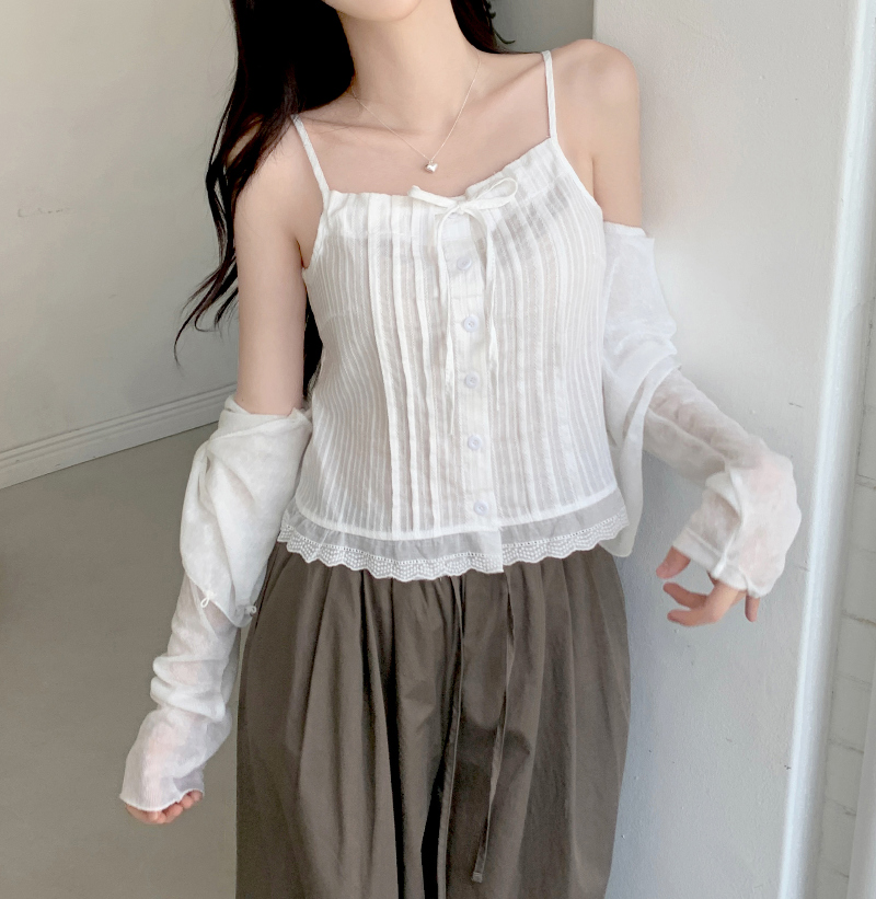 TTT_MSW 22SS シースルーニットカーディガン ティーモダンストリートウェア TTT MSW 22SS 「See-Through Knit