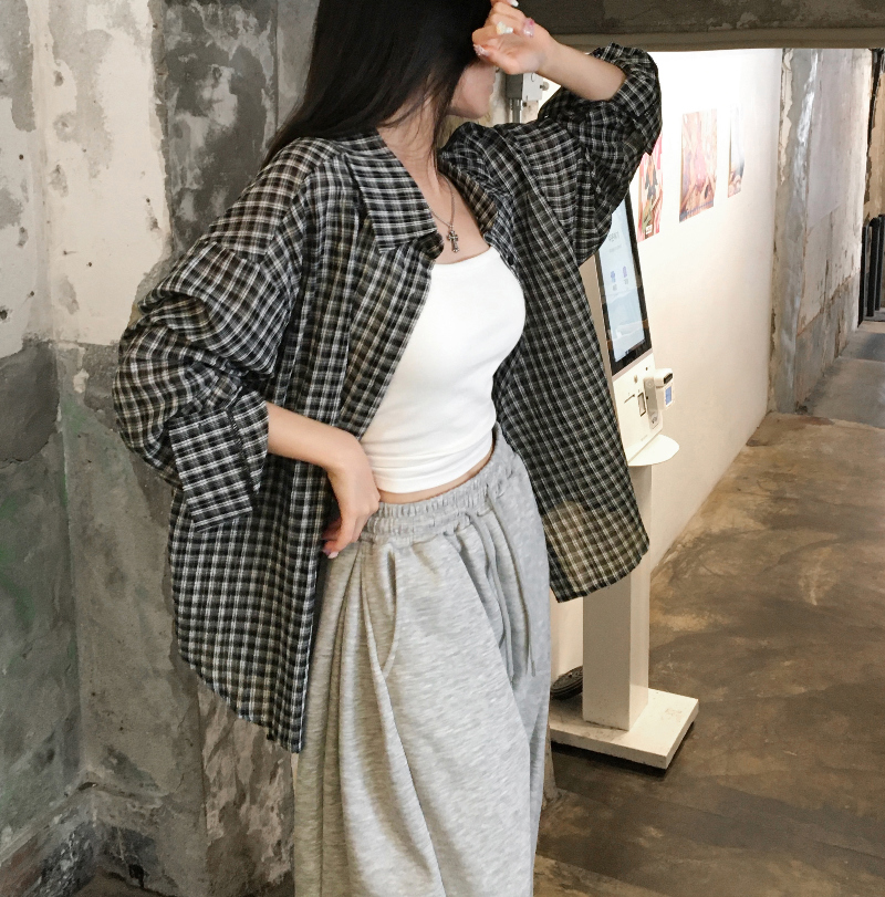 オーバーサイズシアサッカーチェックシャツ | ファッション通販サイト NUGU