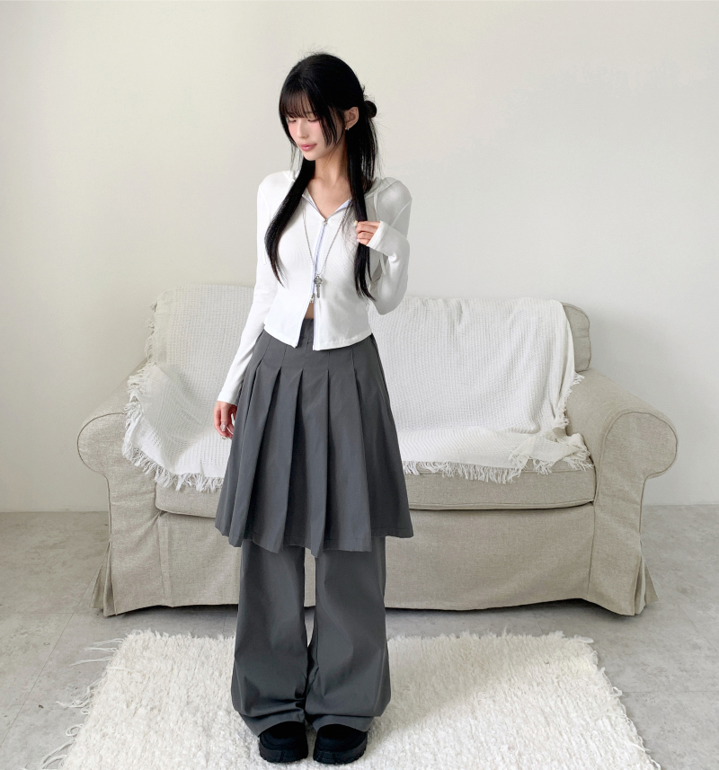 【タグ付き未使用品】archivio プリーツスカート グレー ホワイト SOLOTEX®︎Move It プリーツスカート [全4色] – muta Online Store