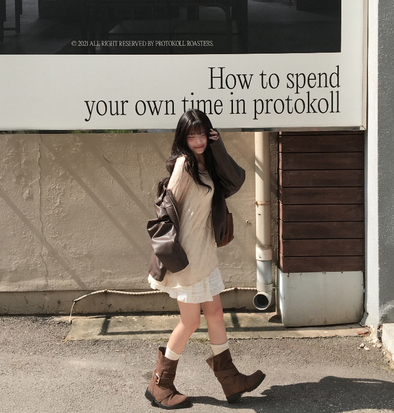 미니 스커트 모델 착용 이미지-S1L15