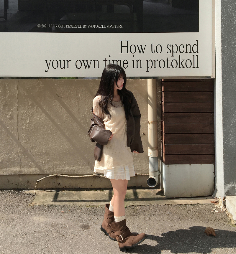 미니 스커트 모델 착용 이미지-S1L13