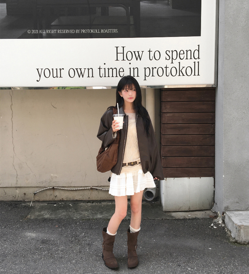 미니 스커트 모델 착용 이미지-S1L23