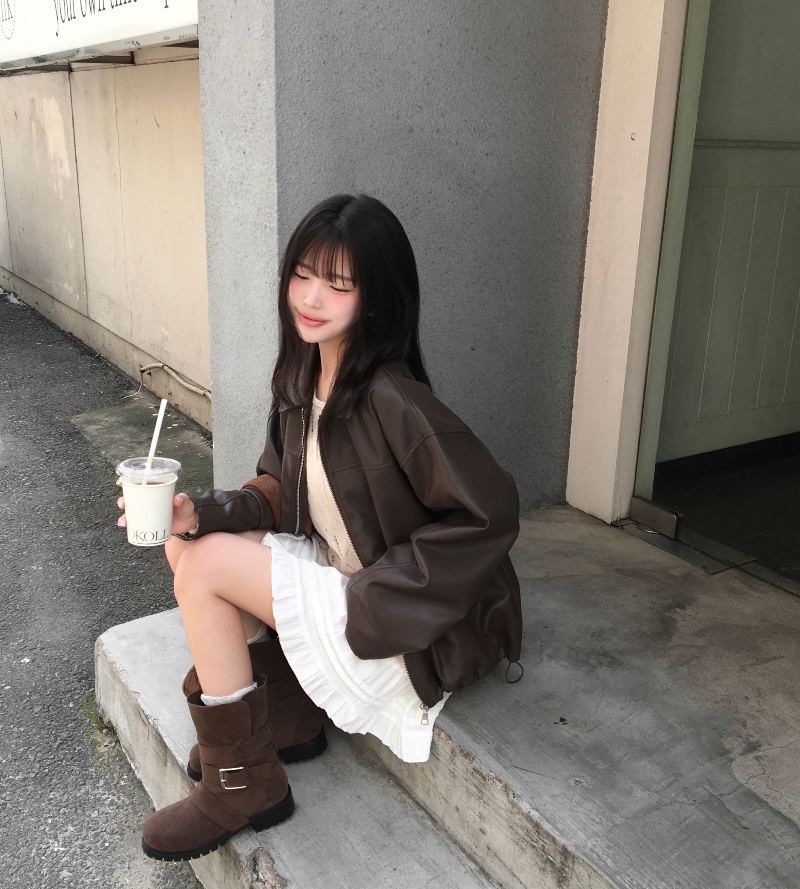 미니 스커트 모델 착용 이미지-S1L28