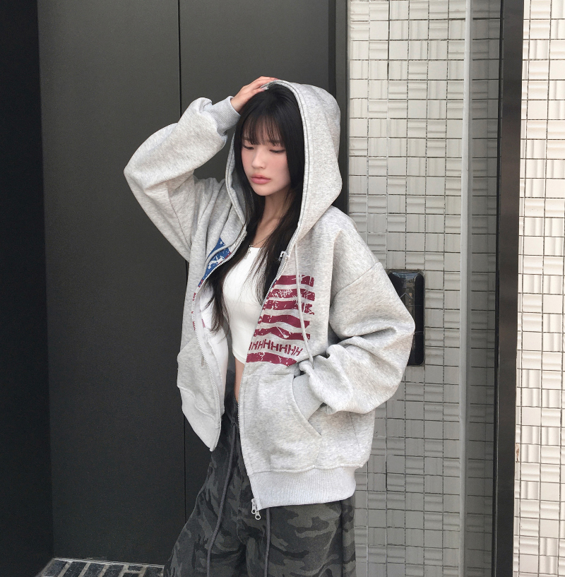 2WAYオーバーサイズUSAパーカー | ファッション通販サイト NUGU