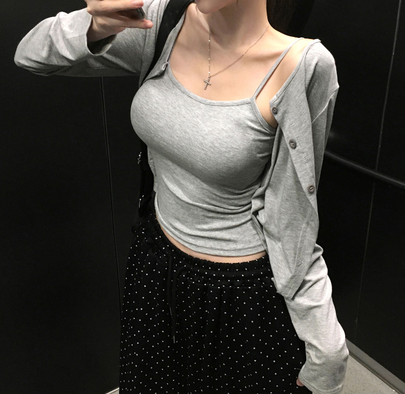 긴팔 티셔츠 모델 착용 이미지-S1L20