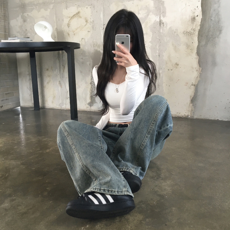 긴팔 티셔츠 모델 착용 이미지-S1L31