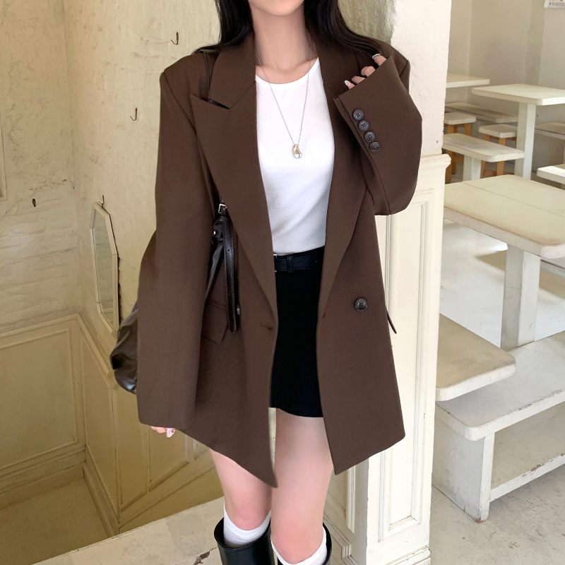 nugu限定]オーバーサイズバックスリットブレザージャケット