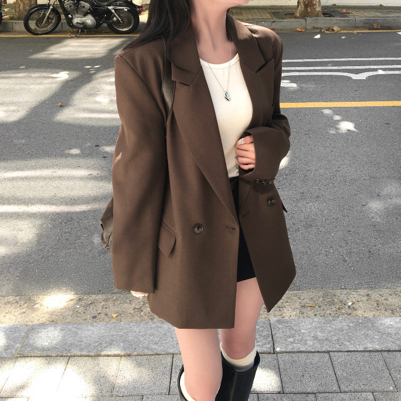 nugu限定]オーバーサイズバックスリットブレザージャケット