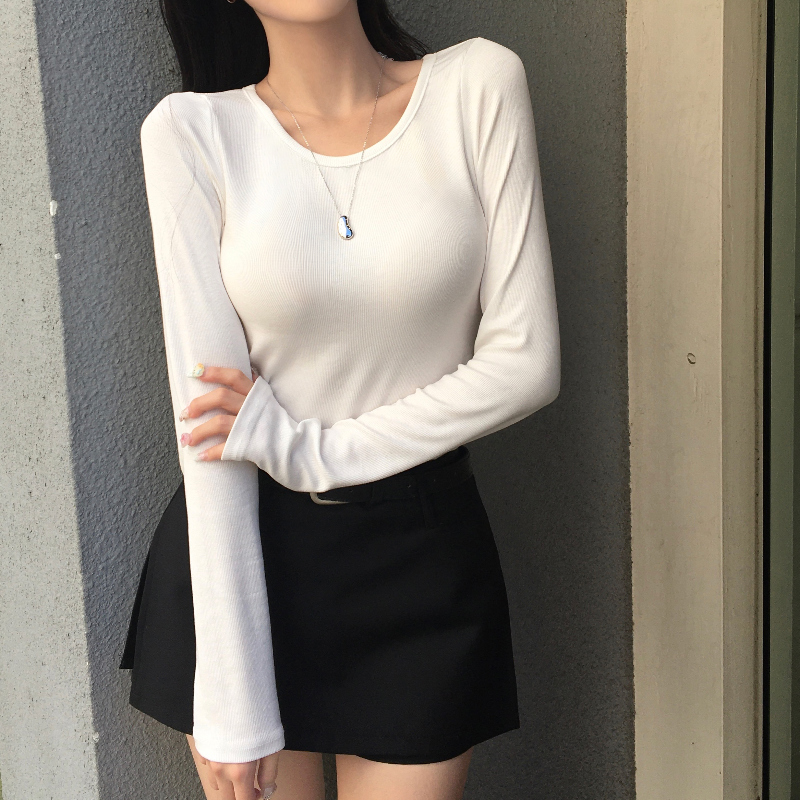 tugu-taページ Uネックリブ無地長袖Tシャツ | ファッション通販サイト NUGU