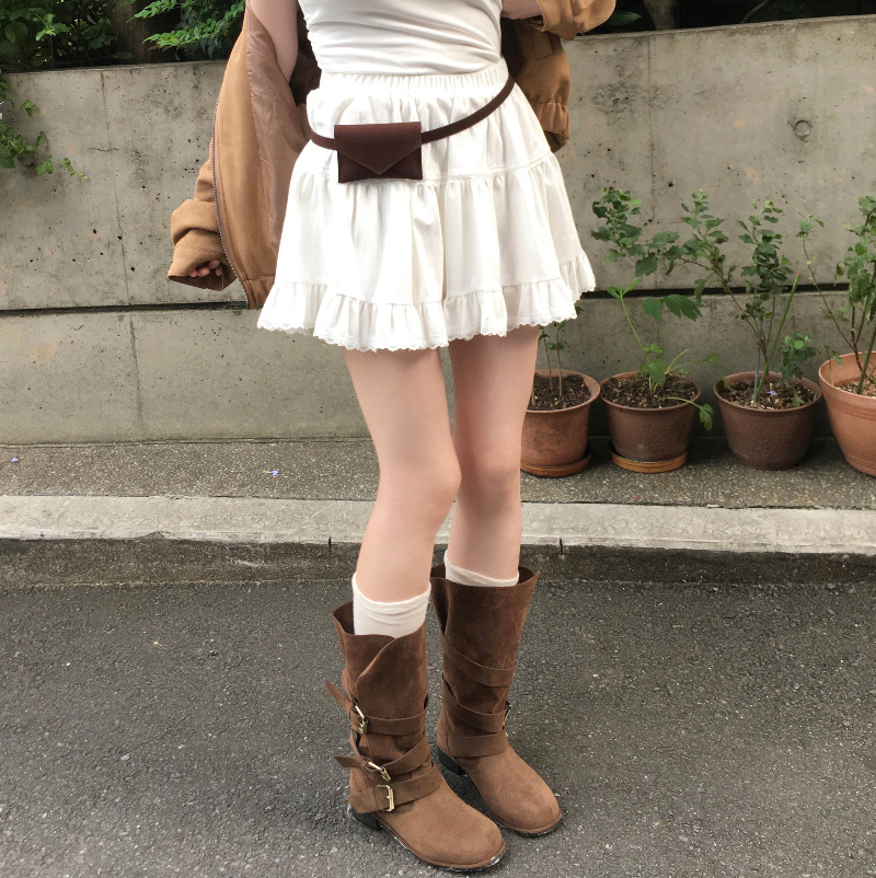 롱 스커트 모델 착용 이미지-S1L38