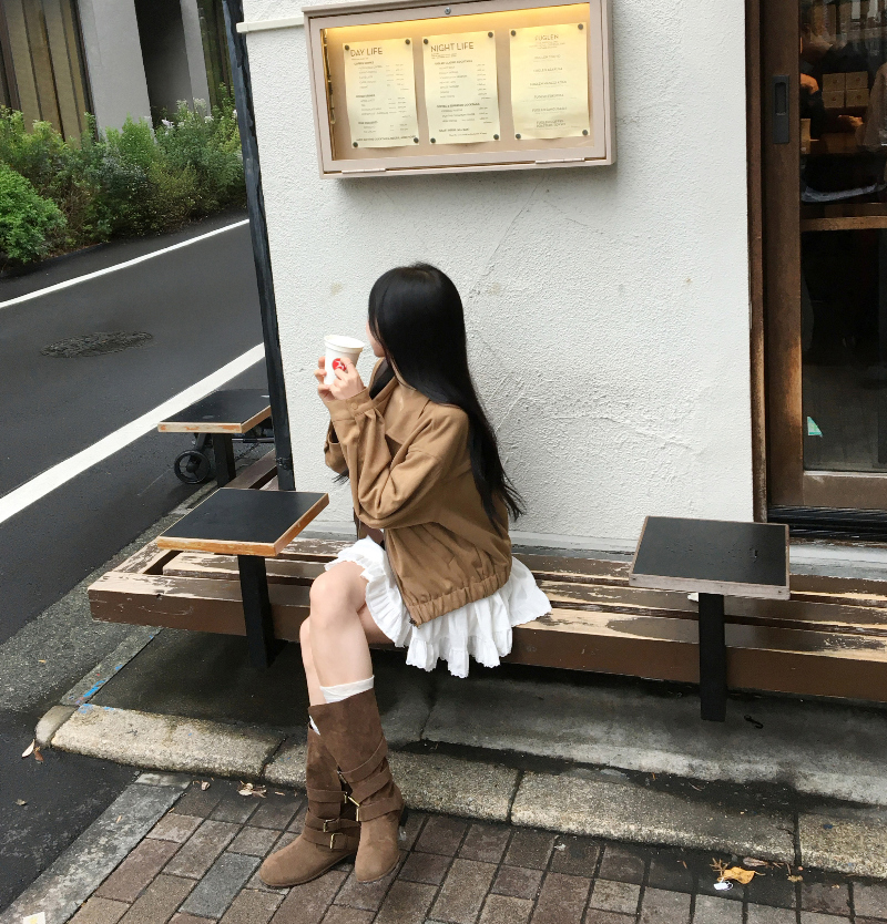 롱 스커트 모델 착용 이미지-S1L21