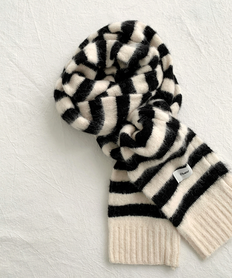 wool)アルパカアンゴラストライプマフラー | ファッション通販サイト NUGU