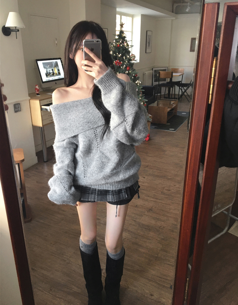 머플러 모델 착용 이미지-S1L11