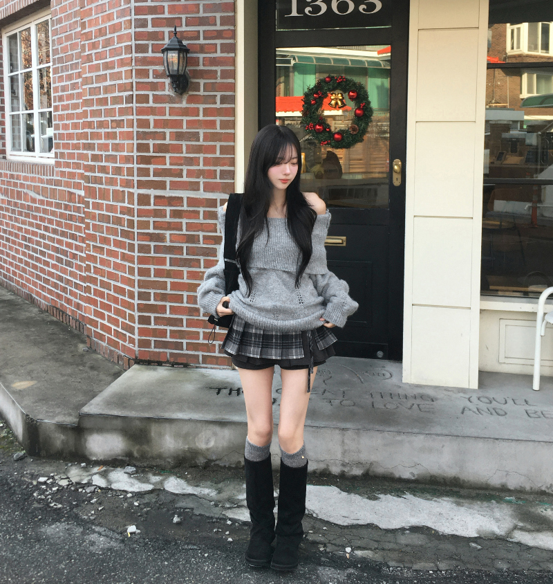 머플러 모델 착용 이미지-S1L27