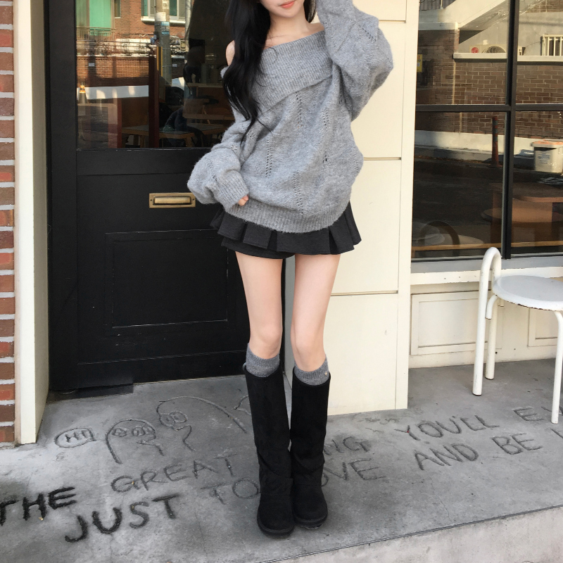 머플러 모델 착용 이미지-S1L36