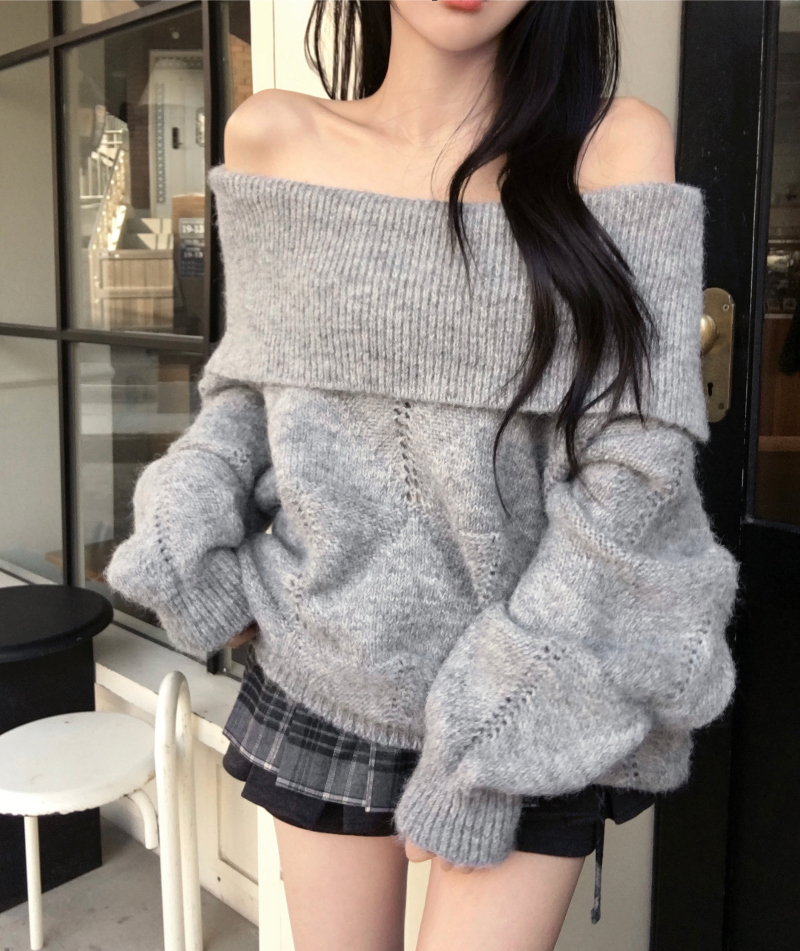 머플러 모델 착용 이미지-S1L35