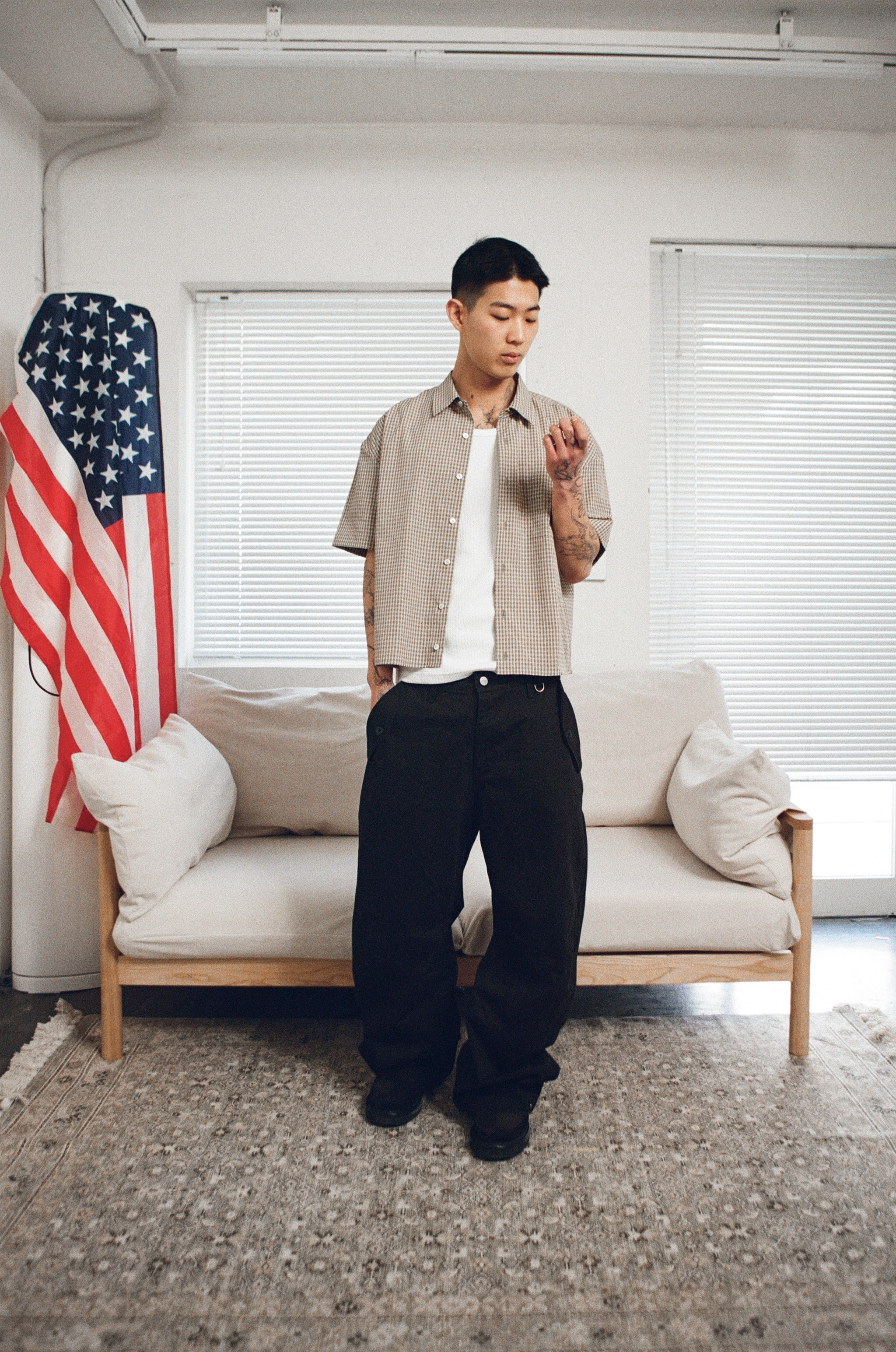 【TANSANMAGNESIUM】Star Applique Pants パンツ SHOP - tansanmagnesium - AAOA
