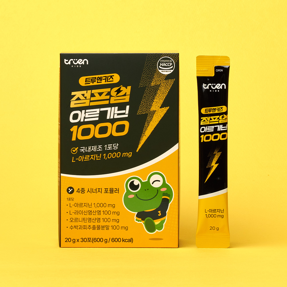 [트루엔키즈] 점프업 아르기닌 1000 (20g x 30포)+마켓백 증정