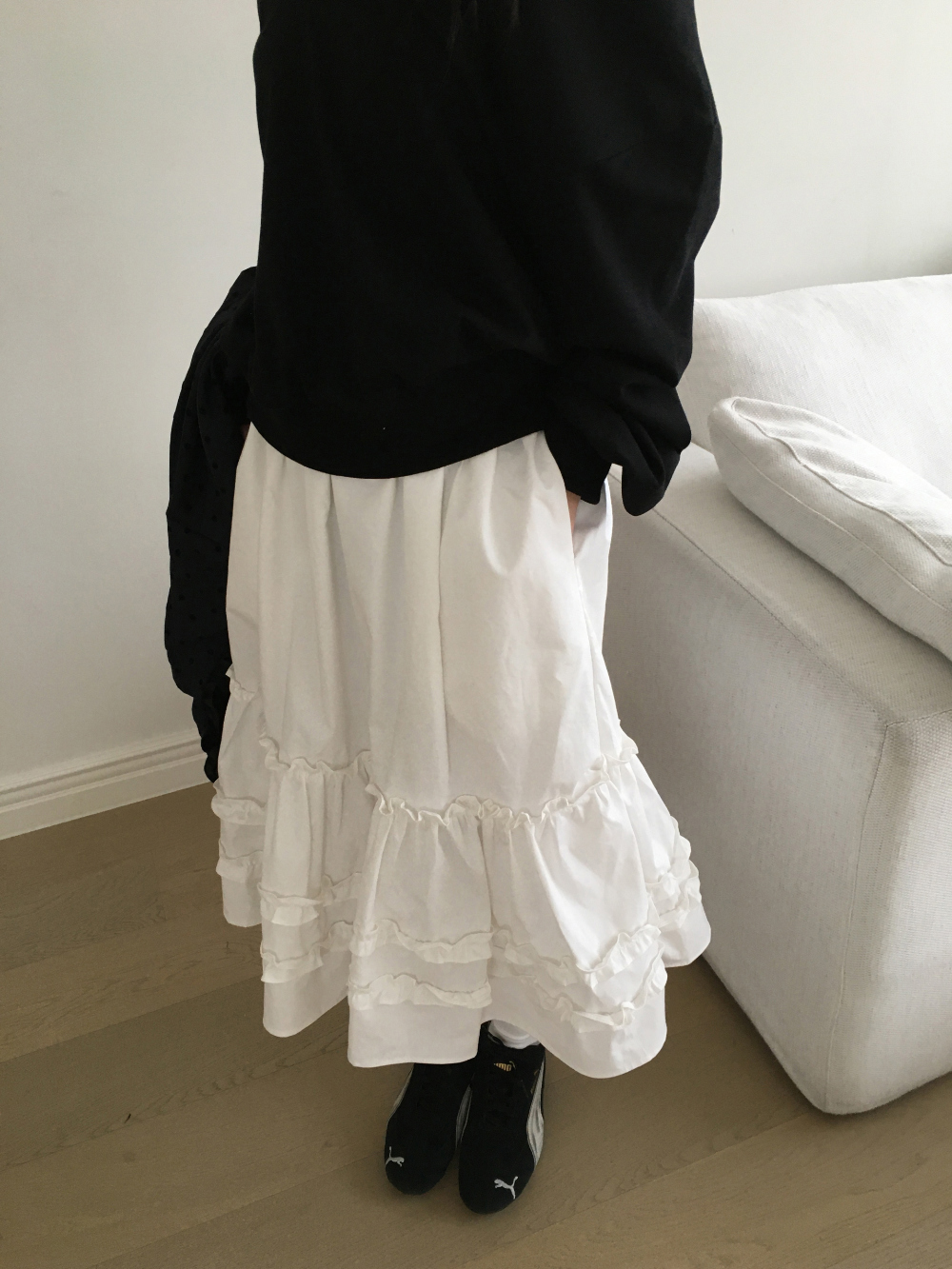 아빈 캉캉 플레어 미디 스커트 3color 상세 이미지 10