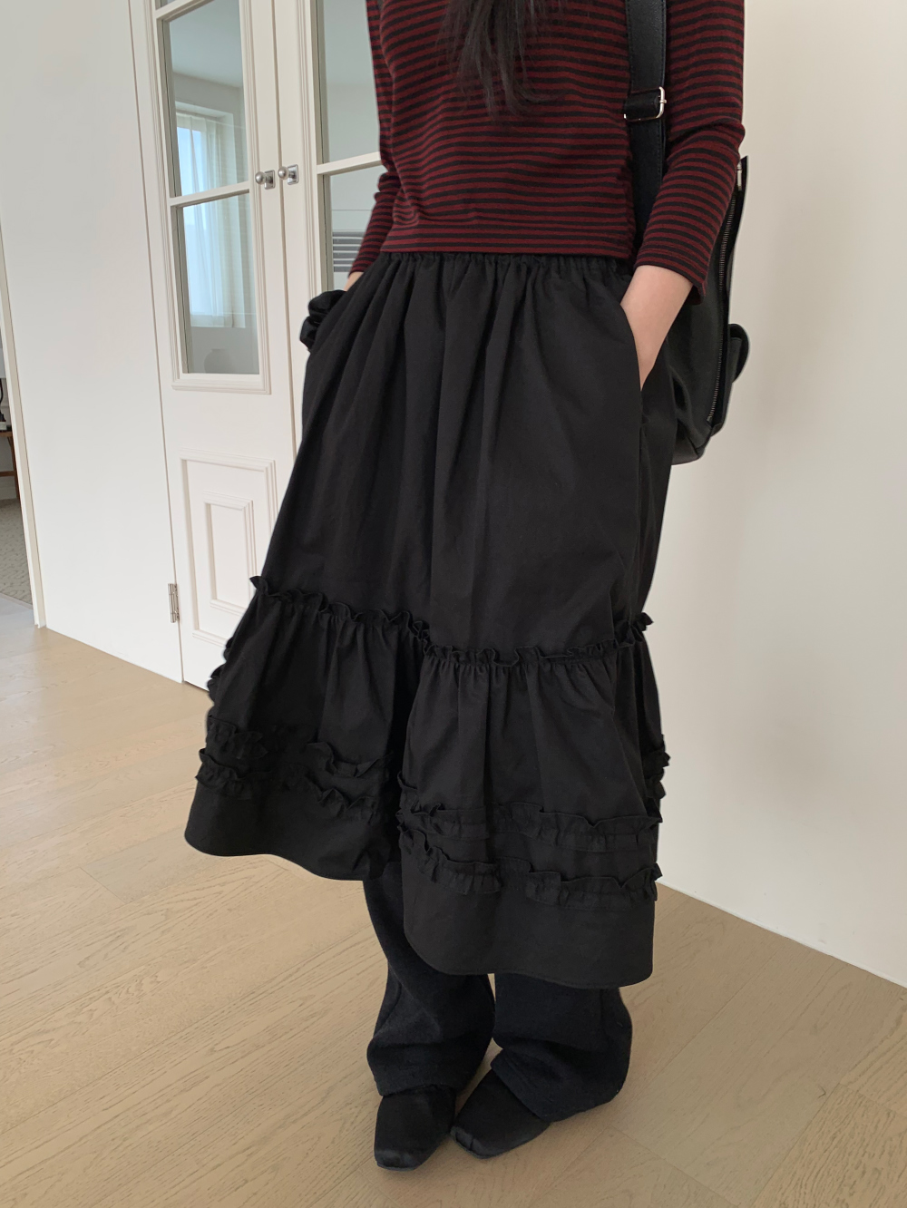 아빈 캉캉 플레어 미디 스커트 3color 상세 이미지 32