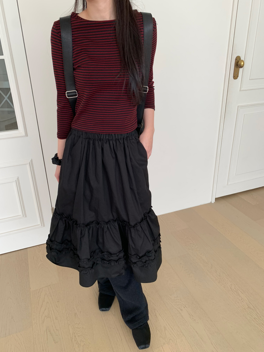 아빈 캉캉 플레어 미디 스커트 3color 상세 이미지 35