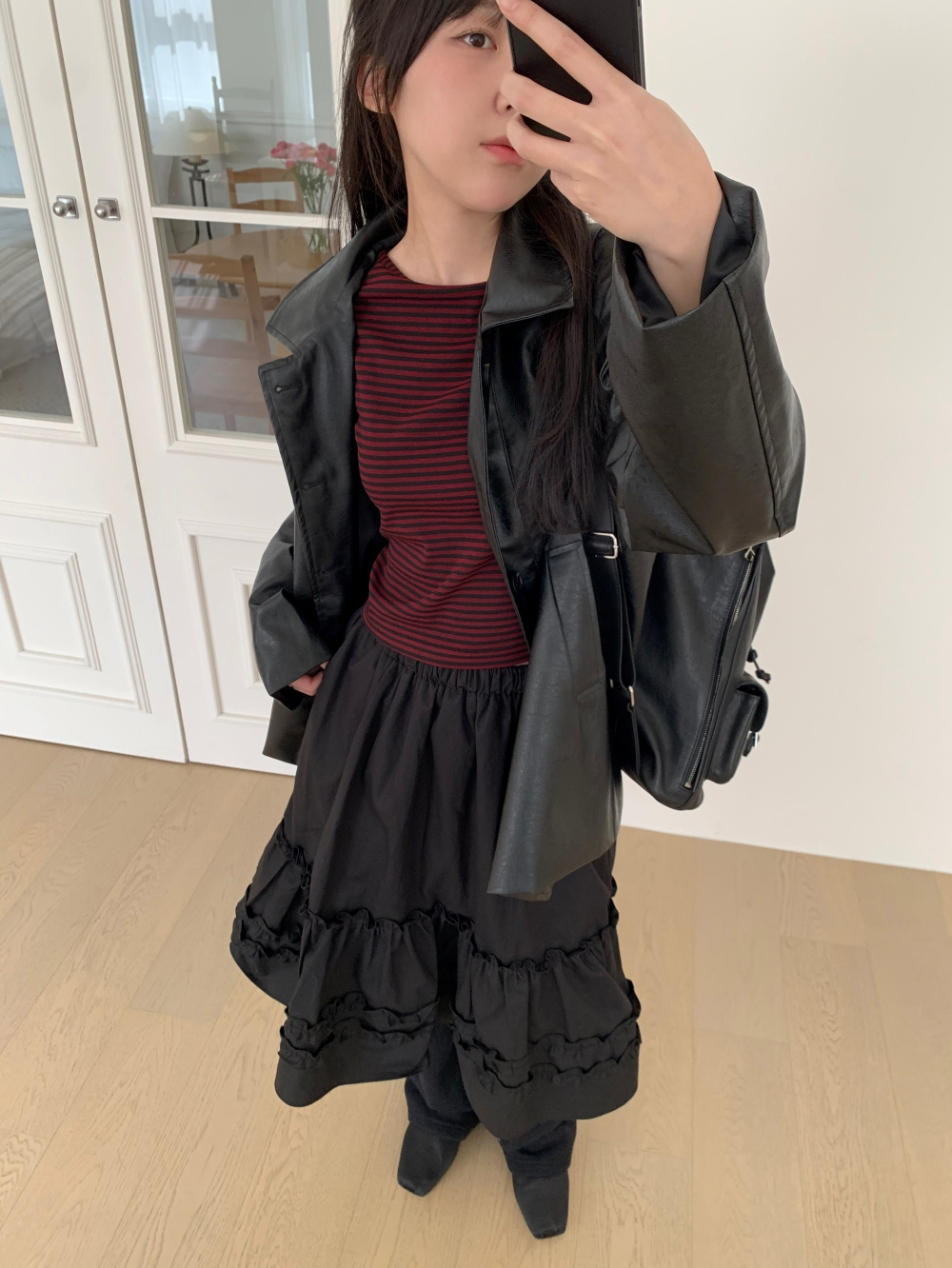 아빈 캉캉 플레어 미디 스커트 3color 상세 이미지 37