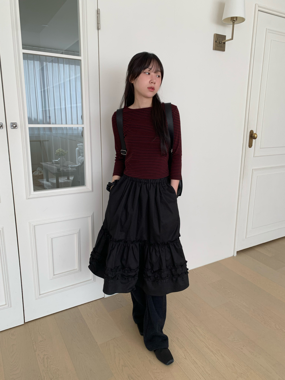 아빈 캉캉 플레어 미디 스커트 3color 상세 이미지 29