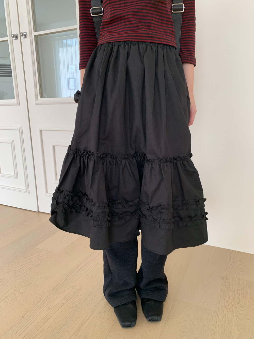 아빈 캉캉 플레어 미디 스커트 3color 상세 이미지 31