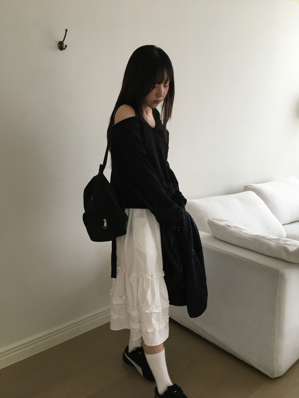 아빈 캉캉 플레어 미디 스커트 3color 상세 이미지 16