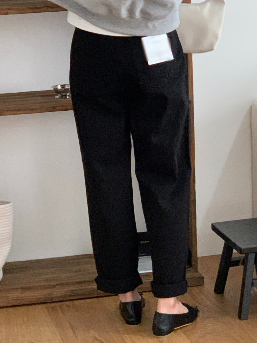 테드 봄 간절기 블랙진 데님 일자 청바지 데일리룩 상세 이미지 27