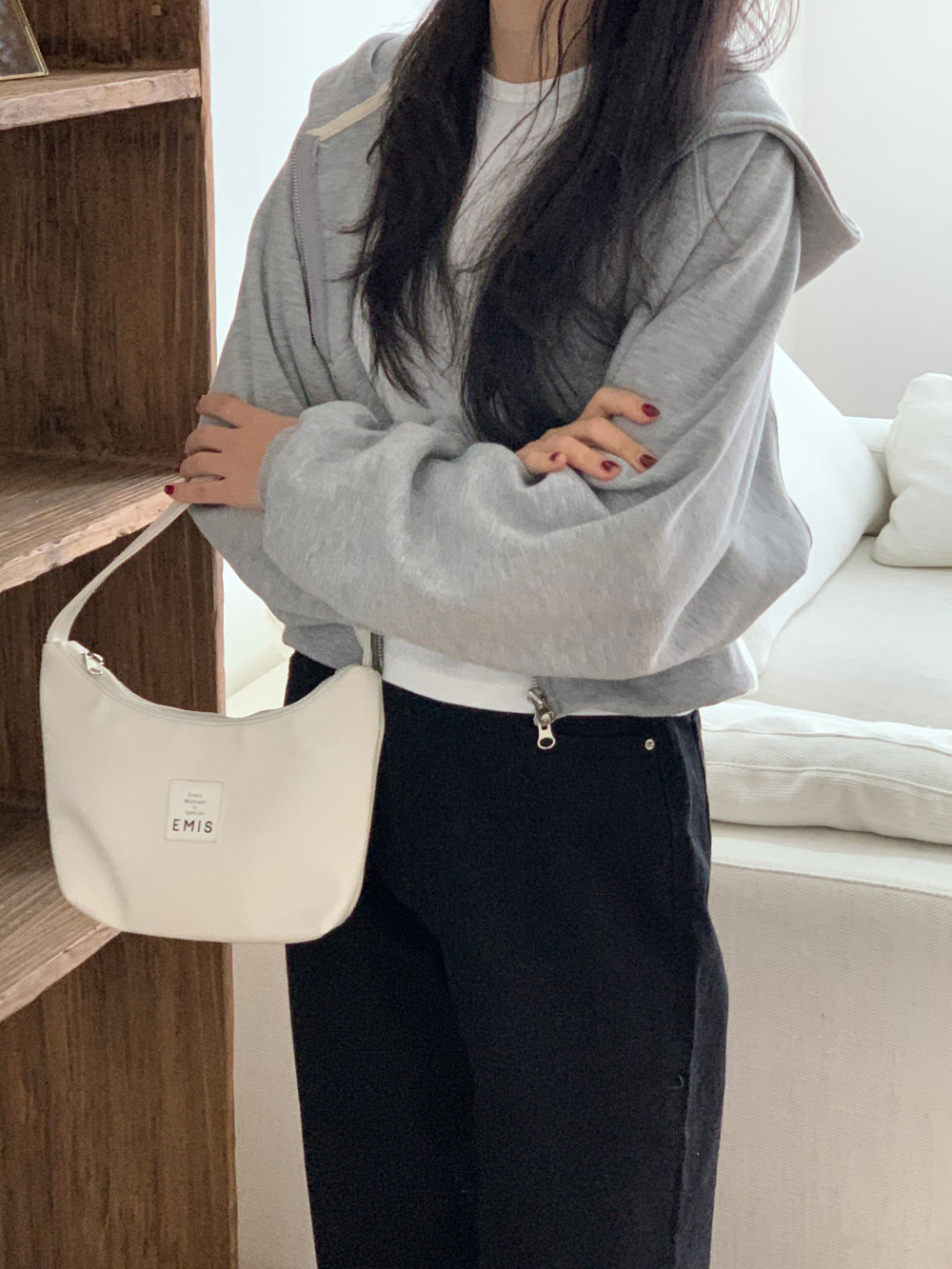 테드 봄 간절기 블랙진 데님 일자 청바지 데일리룩 상세 이미지 19