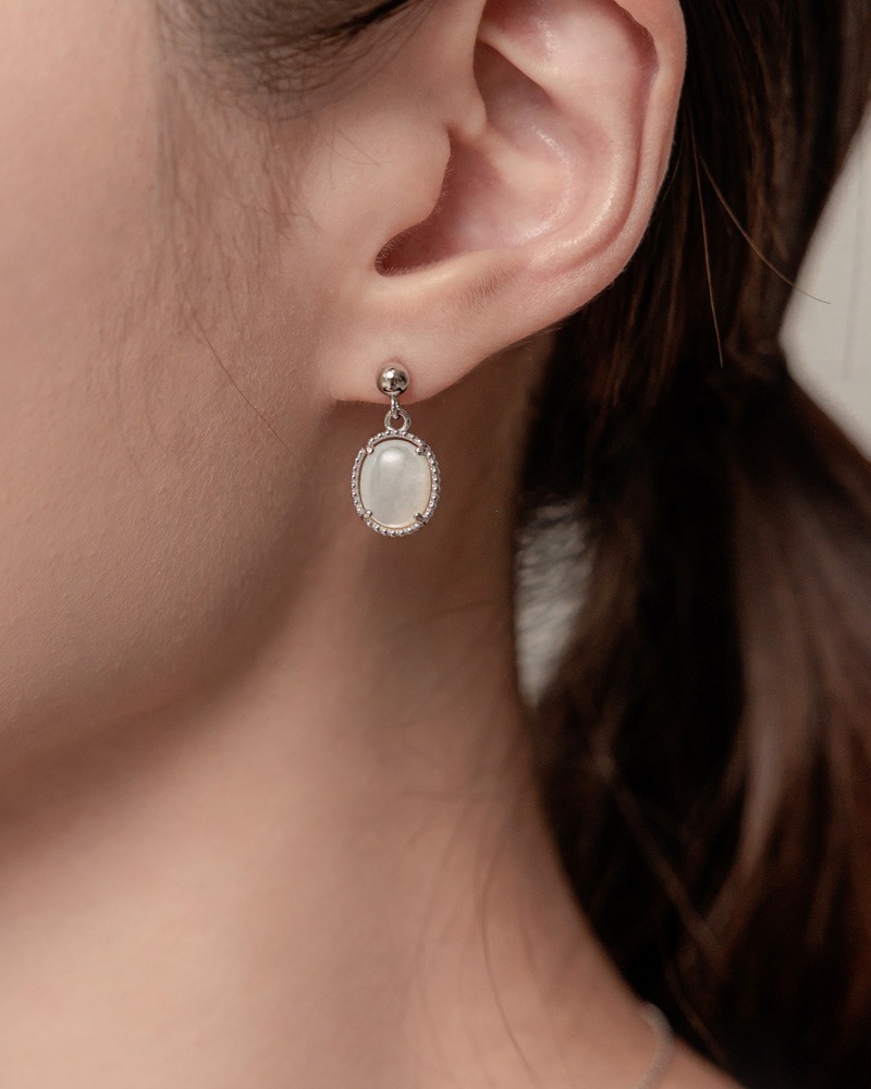[Silver925]Vintage White Earring