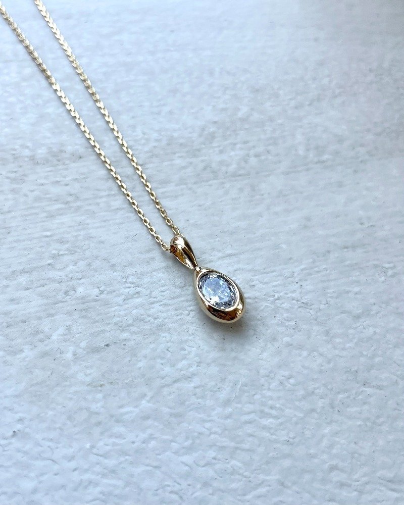 [Silver925]Waterdrop Necklace(Gold)