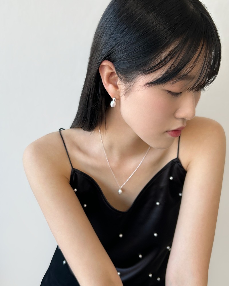 [Silver925]Mini Pearl White Earring