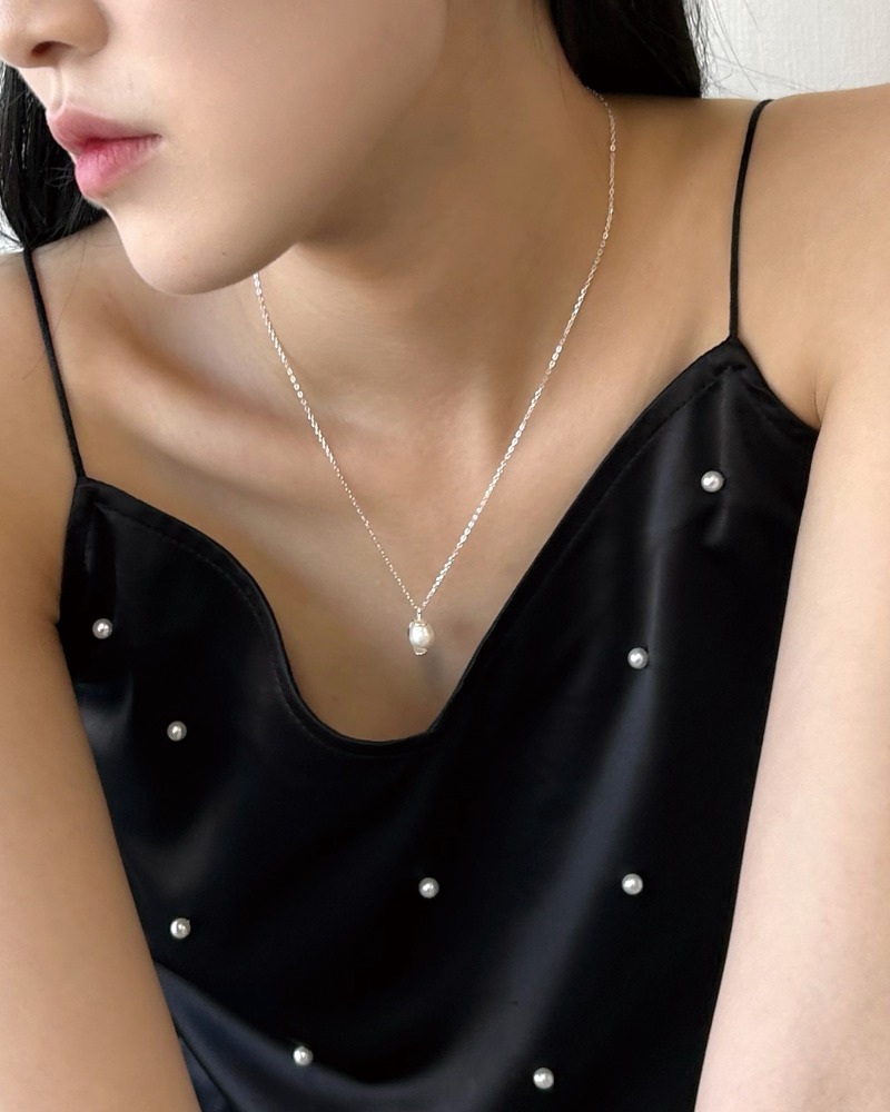 [Silver925]Lamp Pearl Necklace