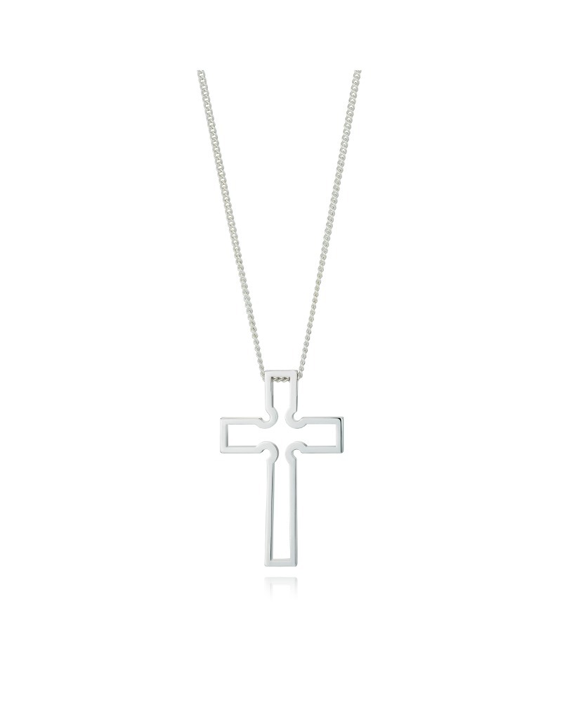 Line Cross Necklace