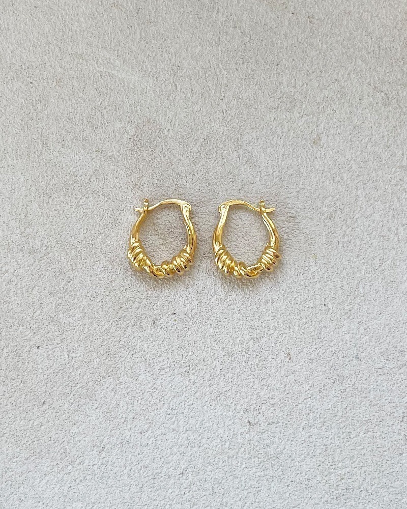 [Silver925]Vintage hoop Earring-Gold