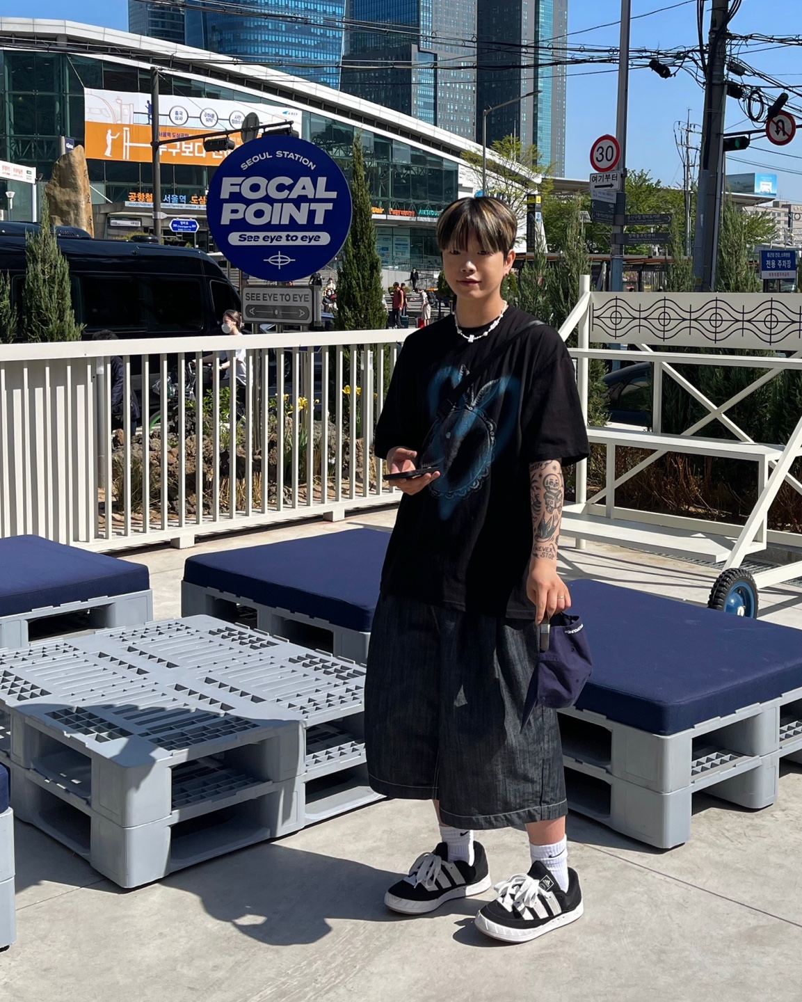 가르송 스티치 버뮤다 팬츠 (1C) | 투븐