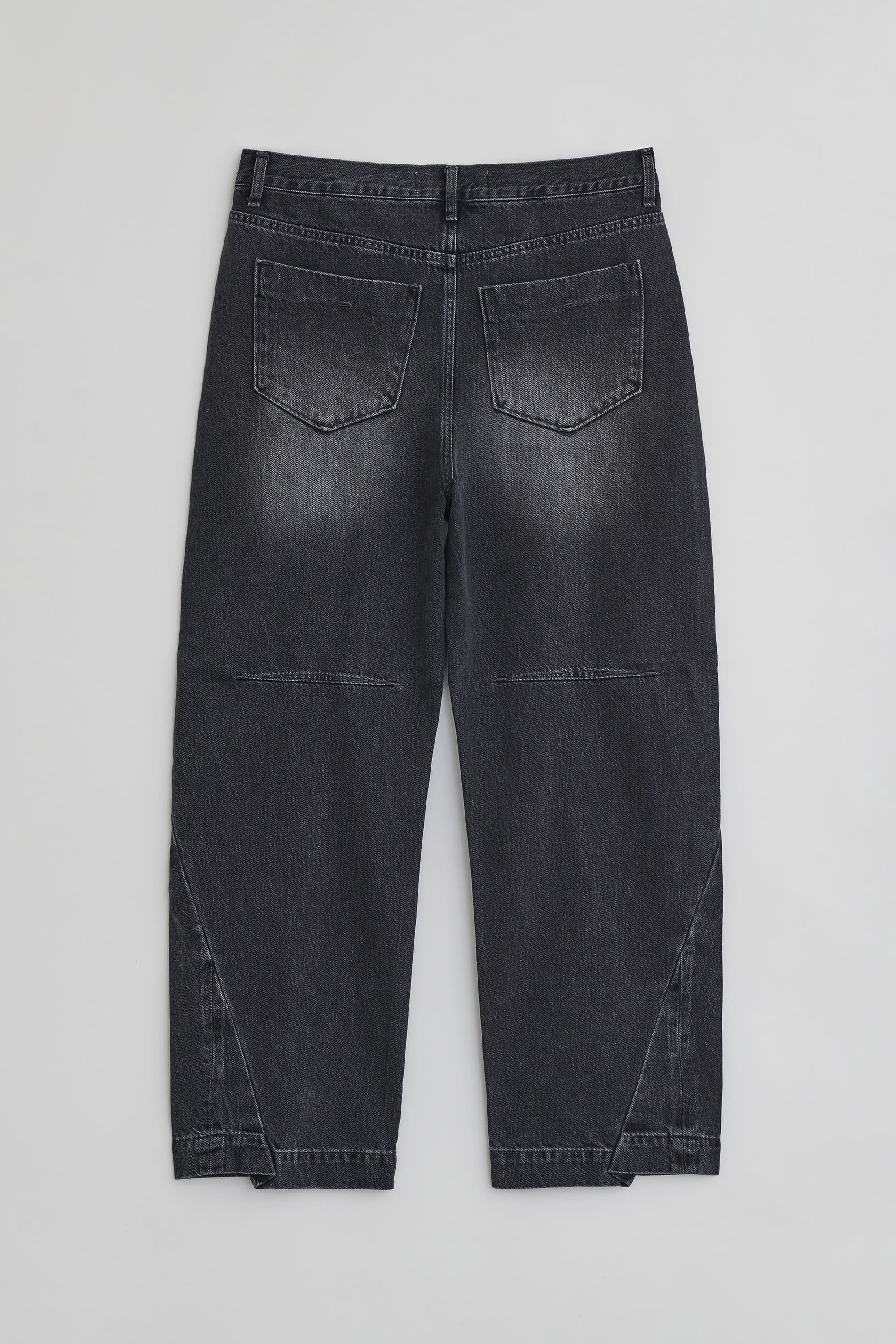 ★2024SS新作★ODD STUDIO★Diagonal cut wide denim pants DIAGONAL