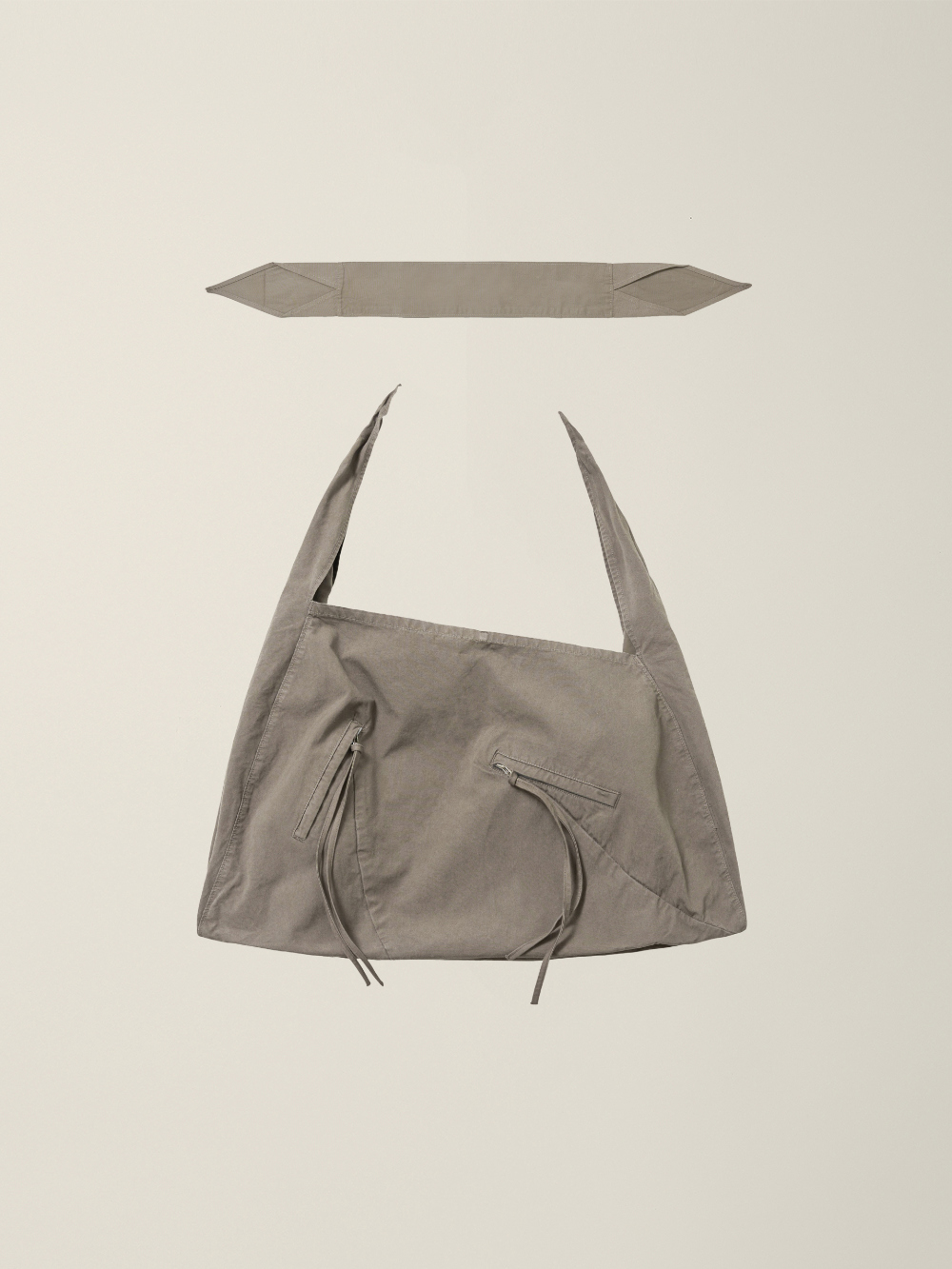 CMMAWEAR 24AW GARMENT DYEING Hobo Bag GARMENT DYED 2 WAY STRAP