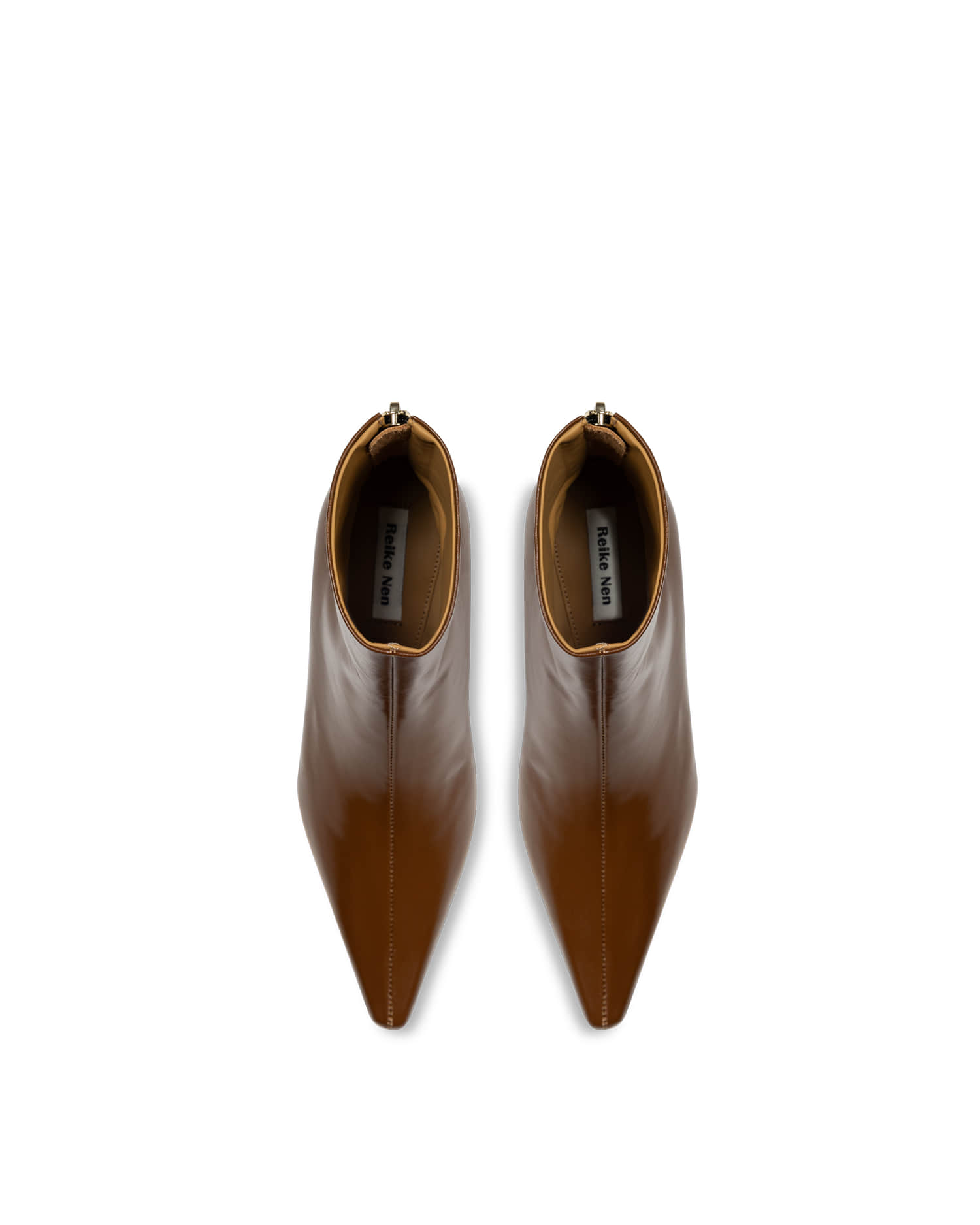【関税込み】Reike Nen ブラウン Slim Line ブーツ SLIM LINE ANKLE BOOTS_BROWN - REIKE NEN