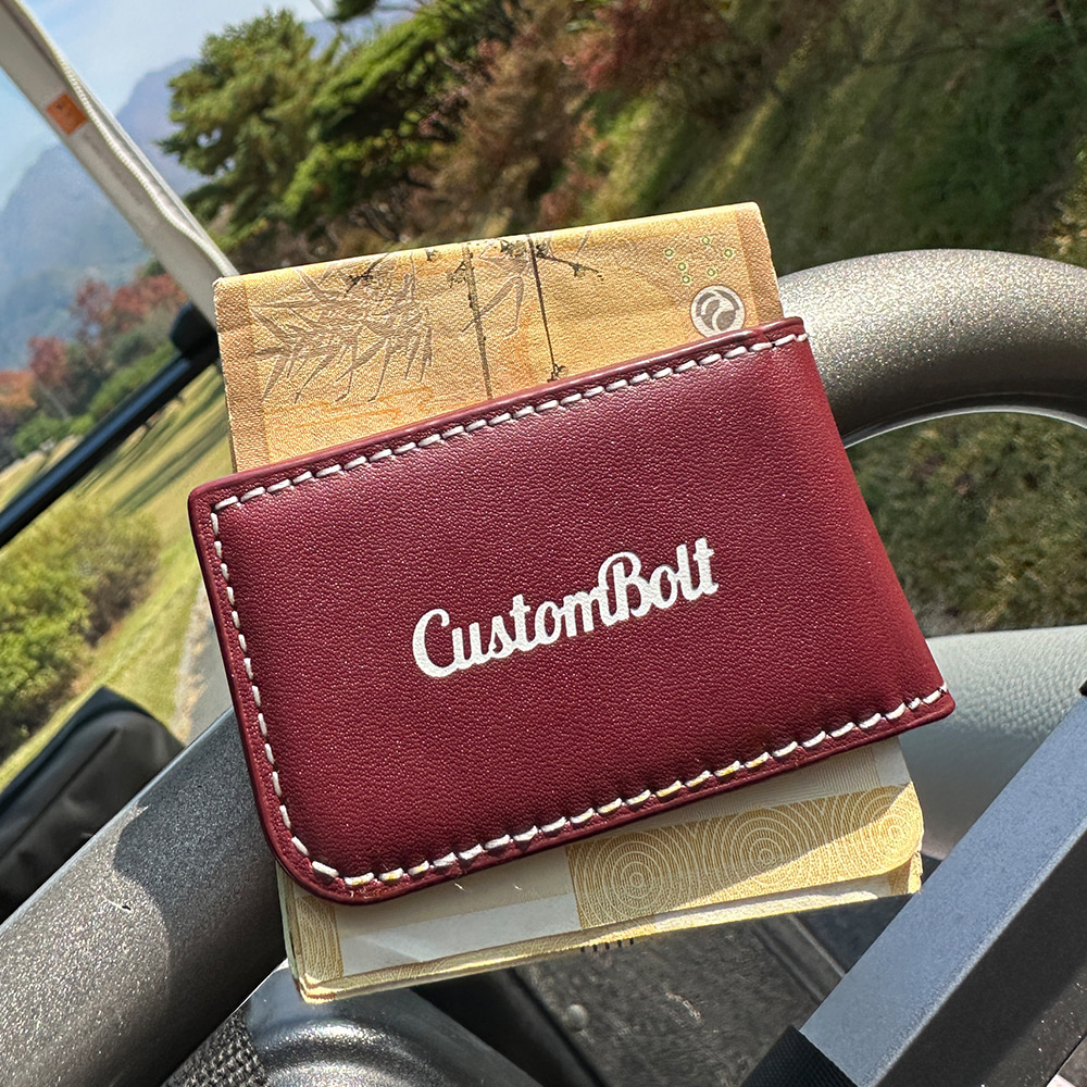 CUSTOM BOLT MONEY CLIP WINE / 커스텀 볼트 머니클립 와인