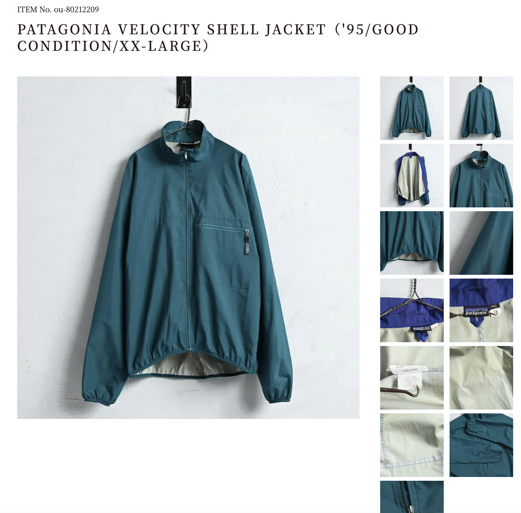 90's patagonia velocity shell jacket - OTTER OUTDOOR
