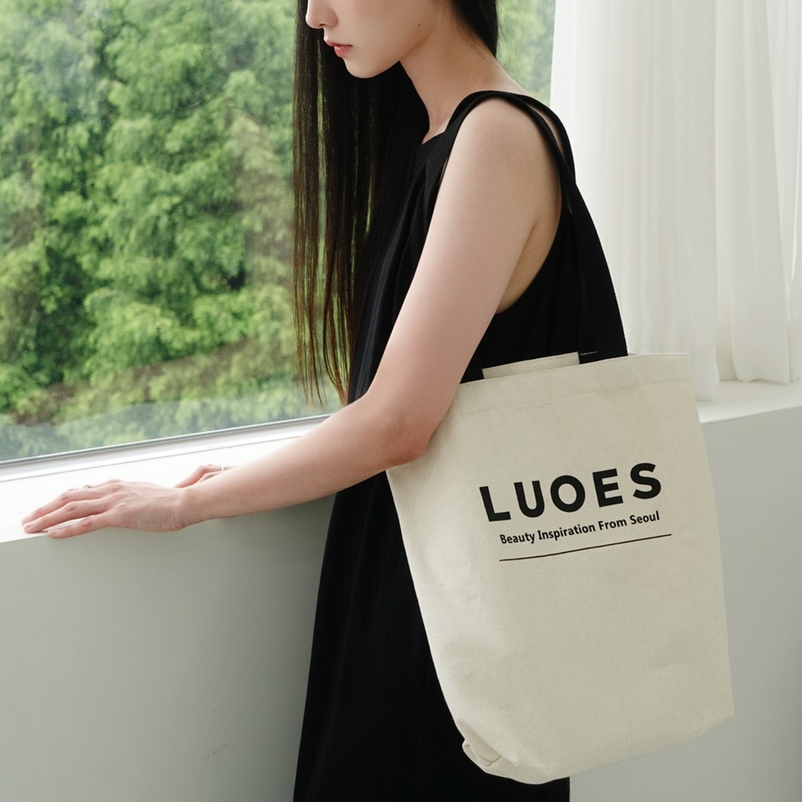 Simple Is the Best beige eco bag